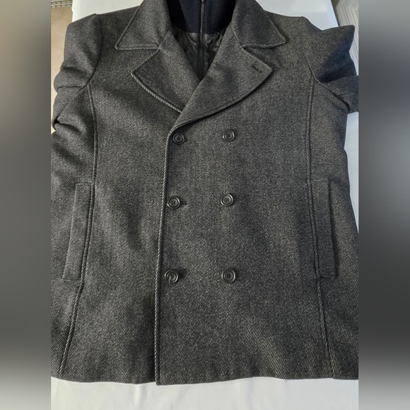 American Rag Gray Double-Breasted Vintage Wool Giftable Peacoat - Picture 8 of 14
